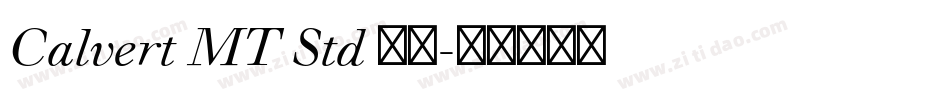 Calvert MT Std 粗体字体转换